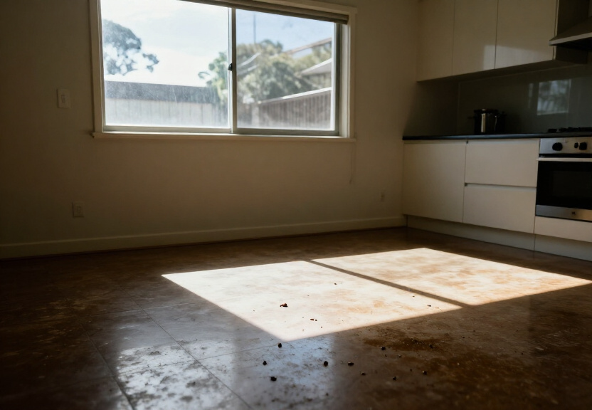 Cockroach infestation in a Burwood kitchen before treatment